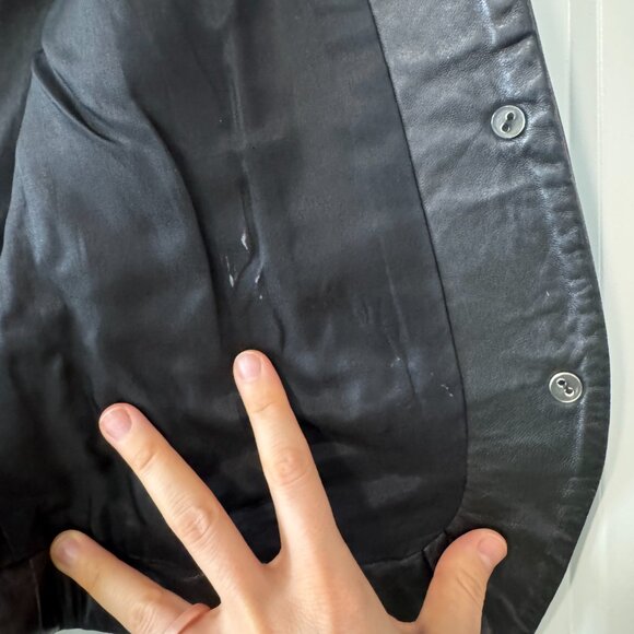 Vintage 90s Esprit De Corp (Susie Tompkins) Black Leather Vest - women's M - Picture 7 of 9